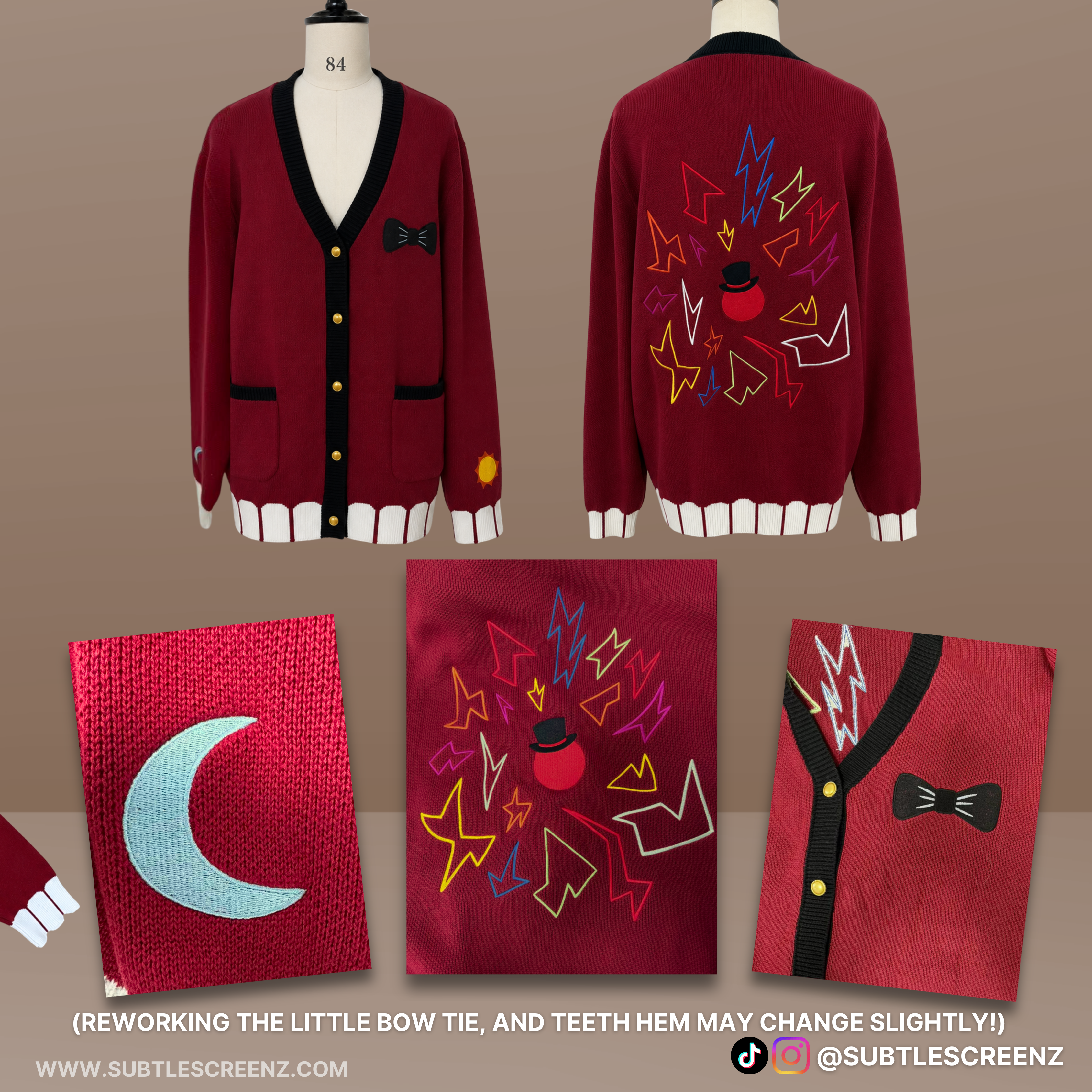 PREORDER: Sma.i.le Bones Cardigan SUBTLE SCREENZ
