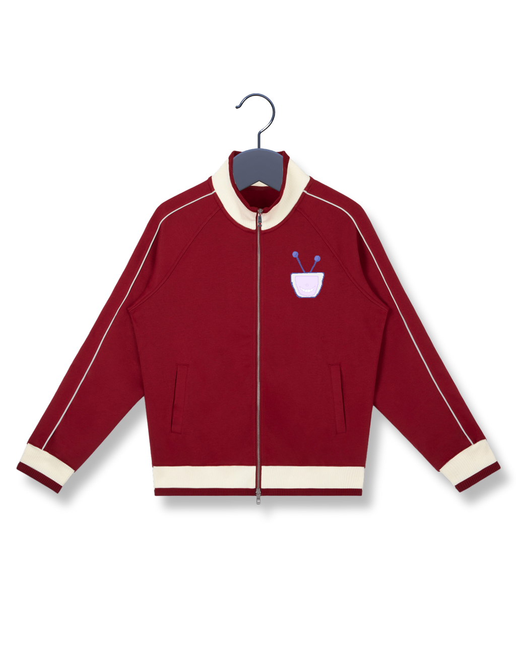 Color Block Raglan Sleeve Zip Track Jacket ODMPOD