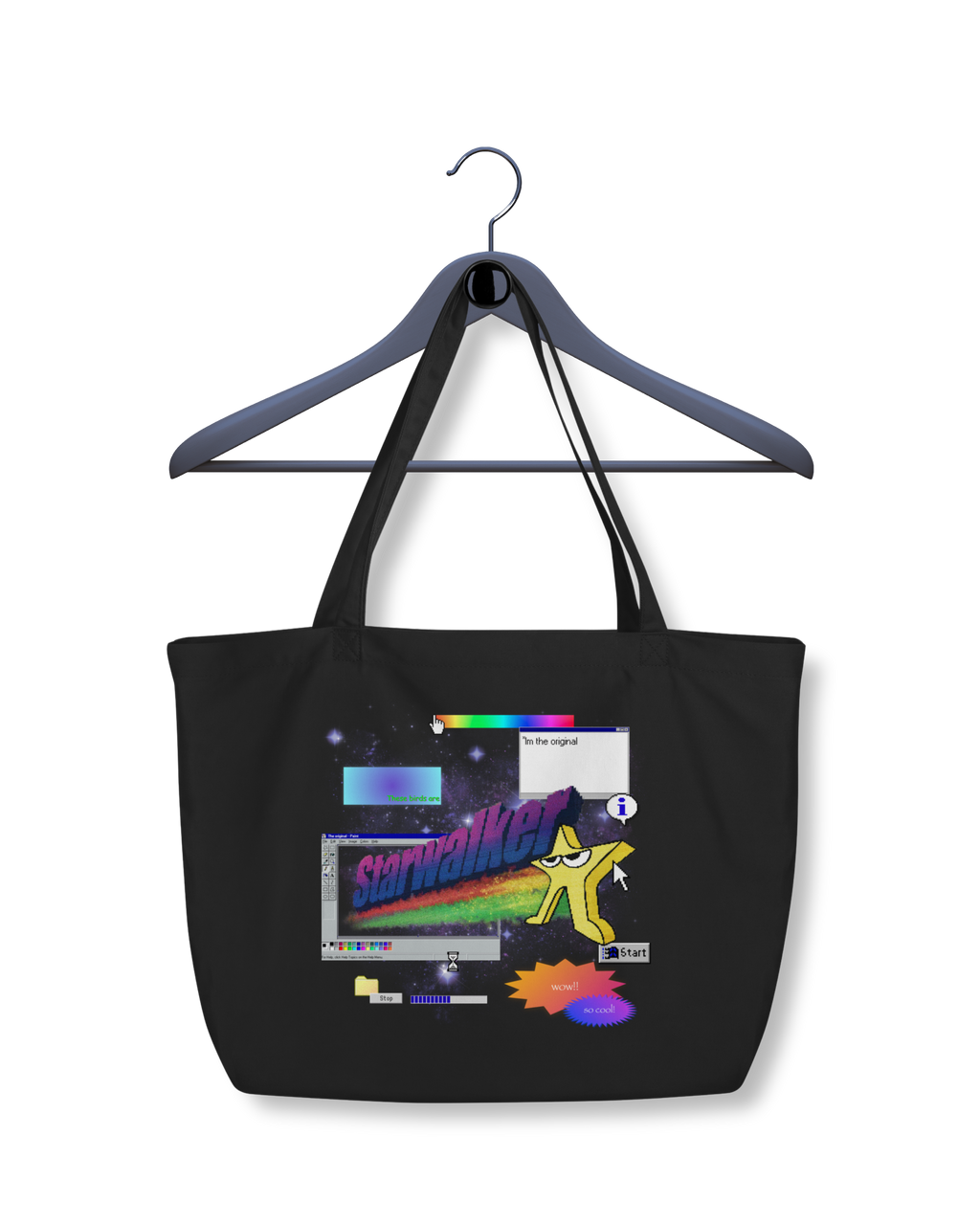 Large organic tote bag SUBTLE SCREENZ