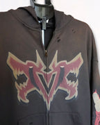Pit Vightor “Violet Arcane” Distressed Full Zip Hoodie SUBTLE SCREENZ