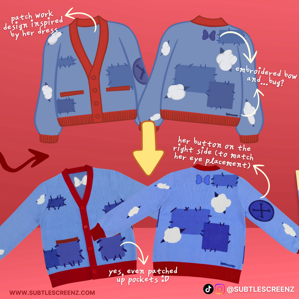 PREORDER: RaggyDoll Cardigan SUBTLE SCREENZ