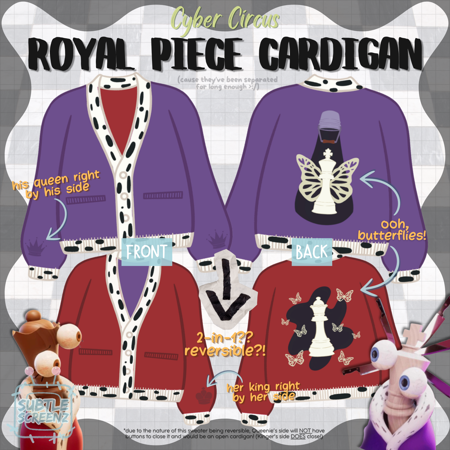 PREORDER: Royal Piece Cardigan SUBTLE SCREENZ
