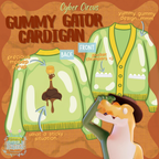 PREORDER: Gummi Gator Cardigan SUBTLE SCREENZ