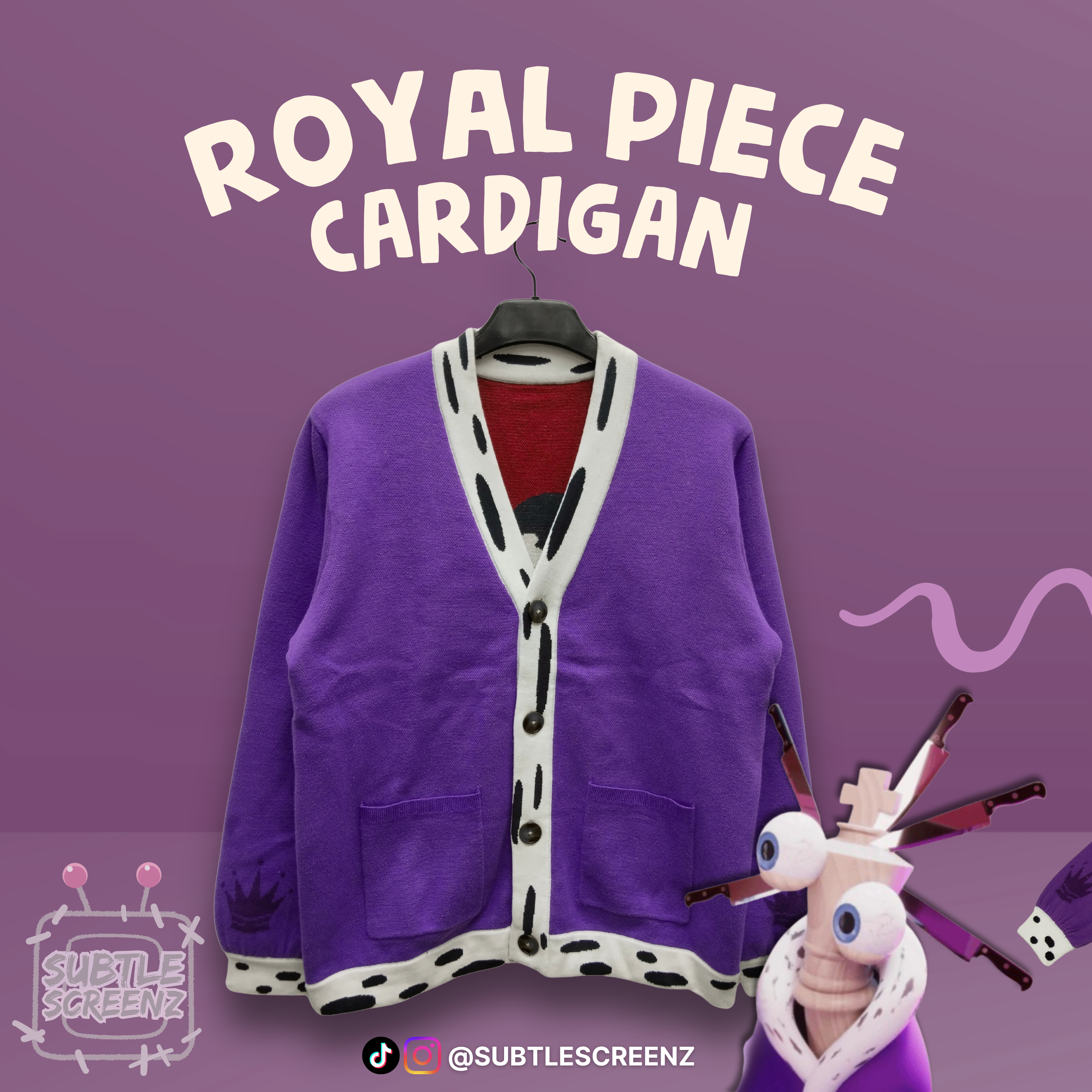 PREORDER: Royal Piece Cardigan SUBTLE SCREENZ