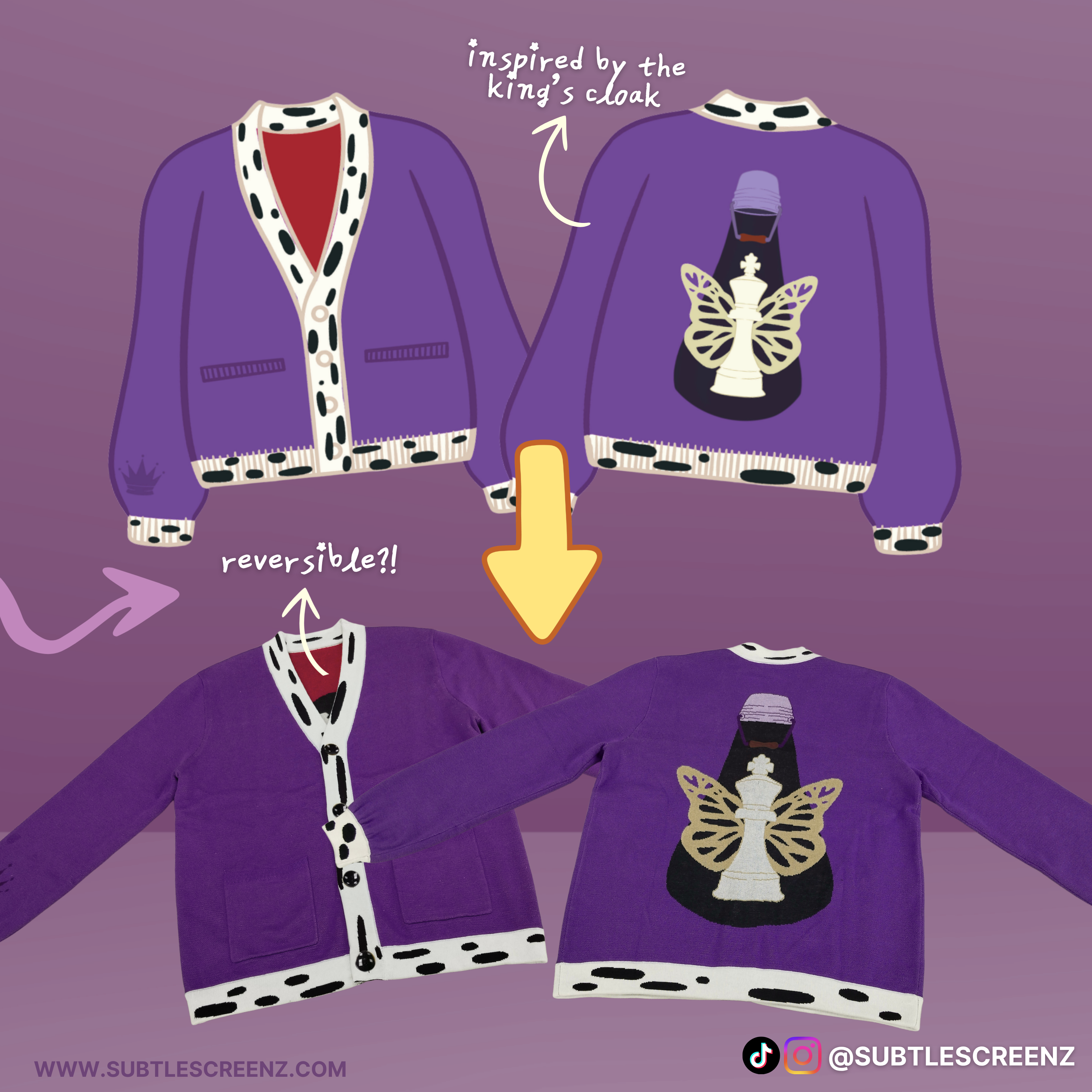 PREORDER: Royal Piece Cardigan SUBTLE SCREENZ