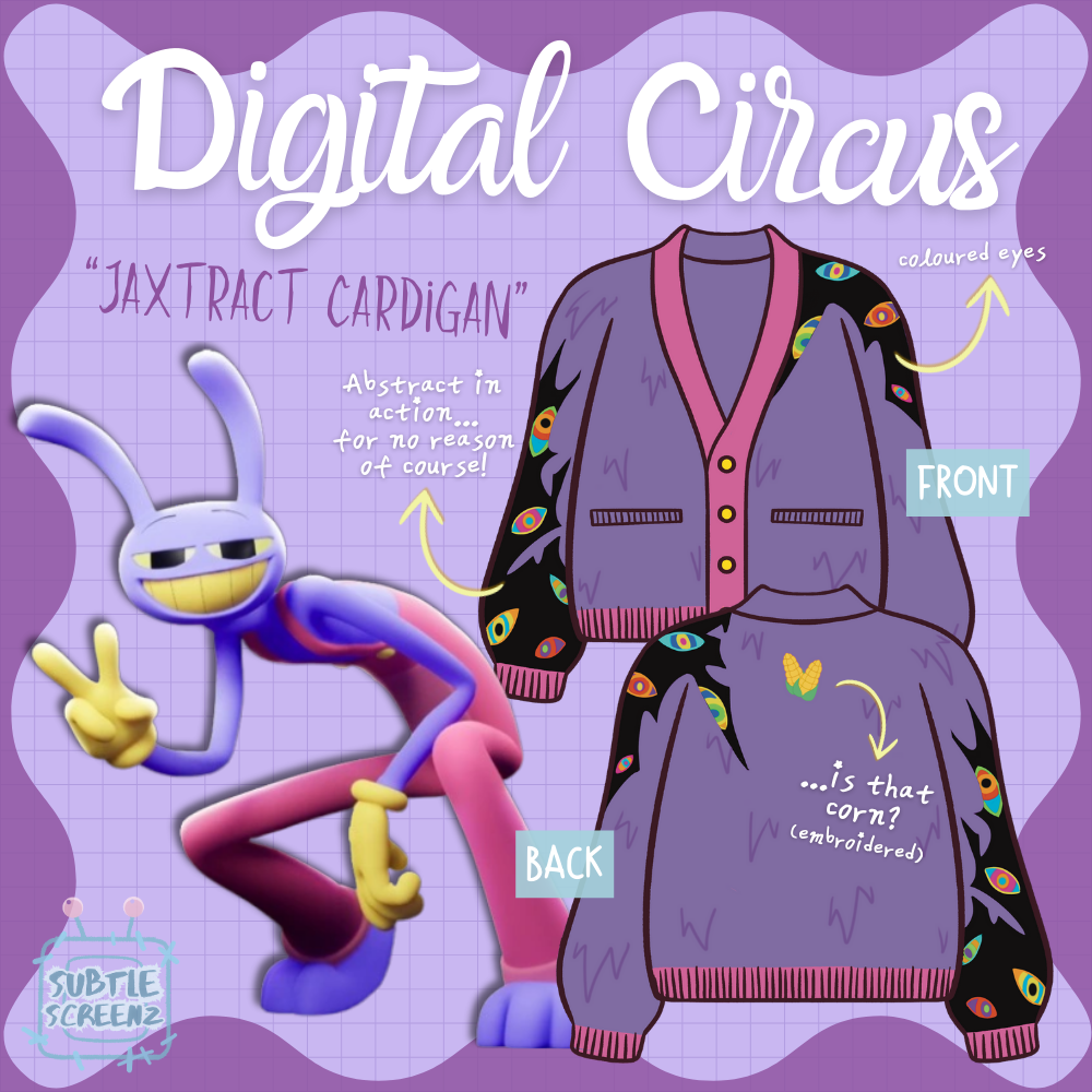 PREORDER: Jaxtract Cardigan SCREENZ STITCH