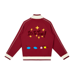 Color Block Raglan Sleeve Zip Track Jacket ODMPOD