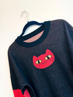 Knitted Night-O-Kitty Sweater Knitwise