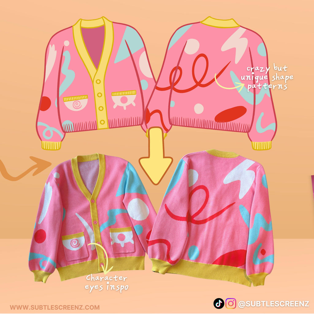 PREORDER: Zoo-Zoo Cardigan SCREENZ STITCH