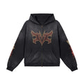 Pit Vightor “Violet Arcane” Distressed Full Zip Hoodie SUBTLE SCREENZ