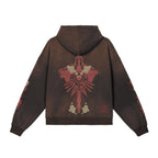 Pit Vightor “Violet Arcane” Distressed Full Zip Hoodie SUBTLE SCREENZ