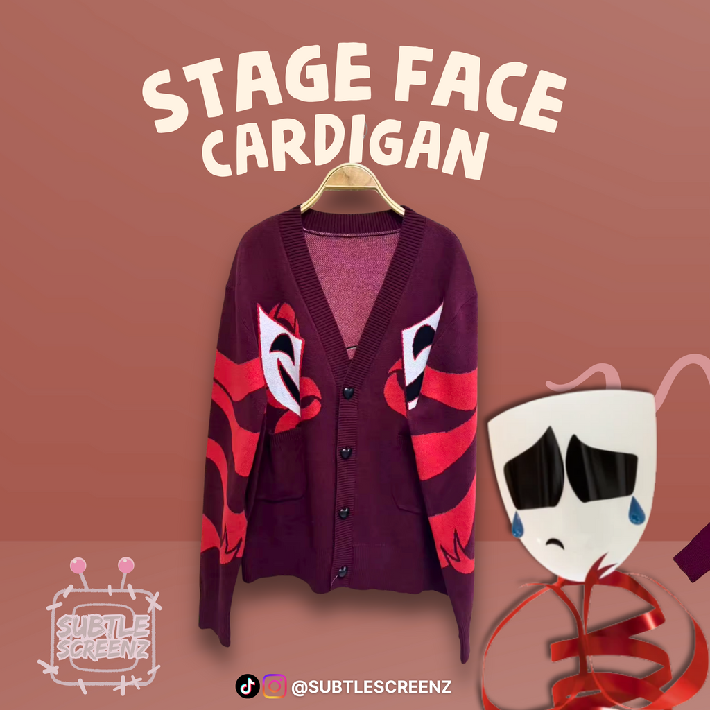 PREORDER: Stage Face Cardigan SCREENZ STITCH