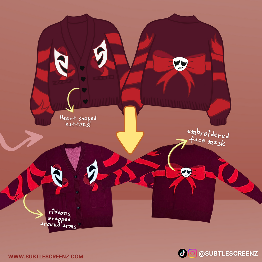 PREORDER: Stage Face Cardigan SCREENZ STITCH