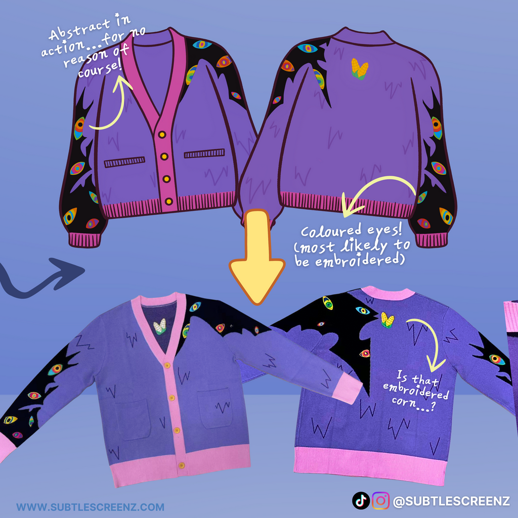 PREORDER: Jaxtract Cardigan SCREENZ STITCH