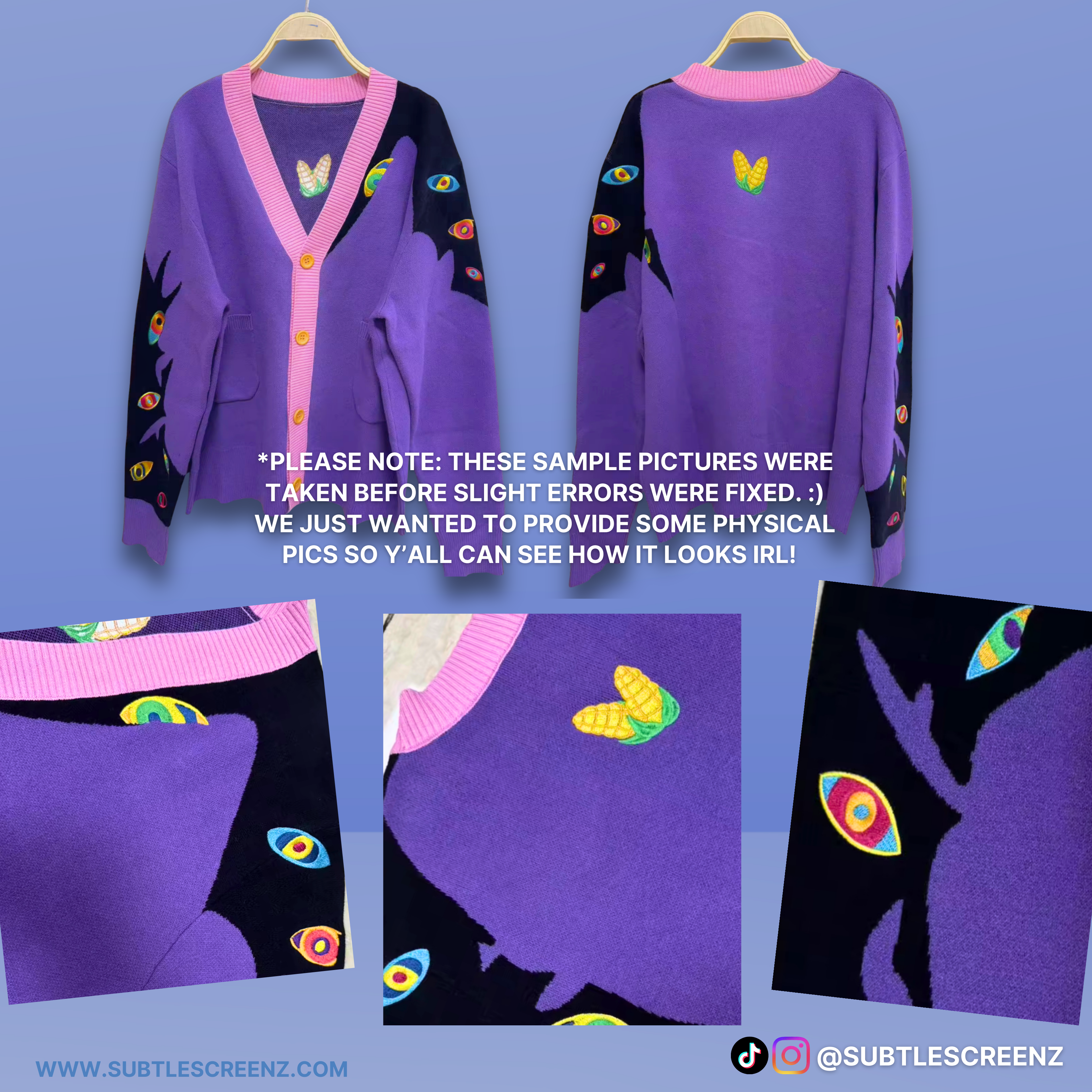 PREORDER: Jaxtract Cardigan SCREENZ STITCH